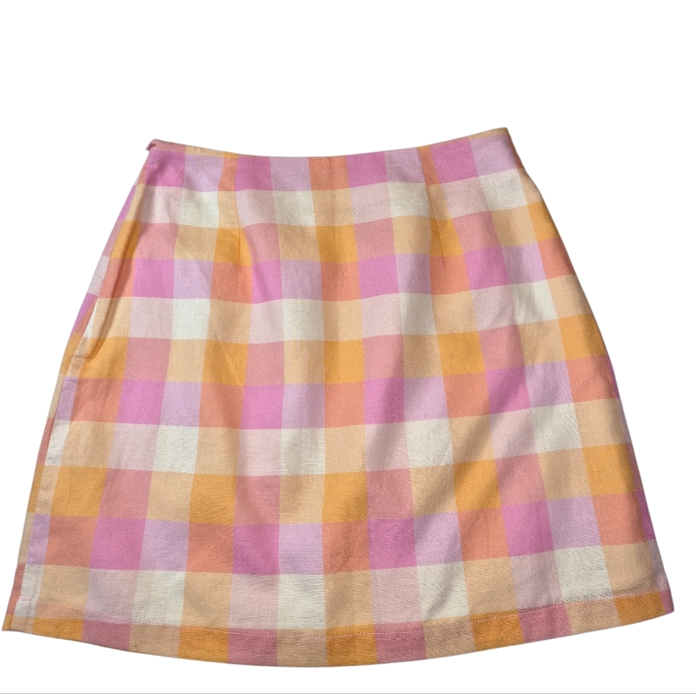 Charlie Holiday Andrea Check Mini Skirt Sz 4 - Picture 3 of 8